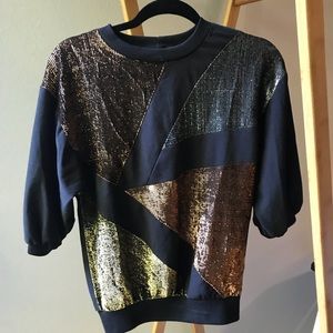 Vintage Metallic Top